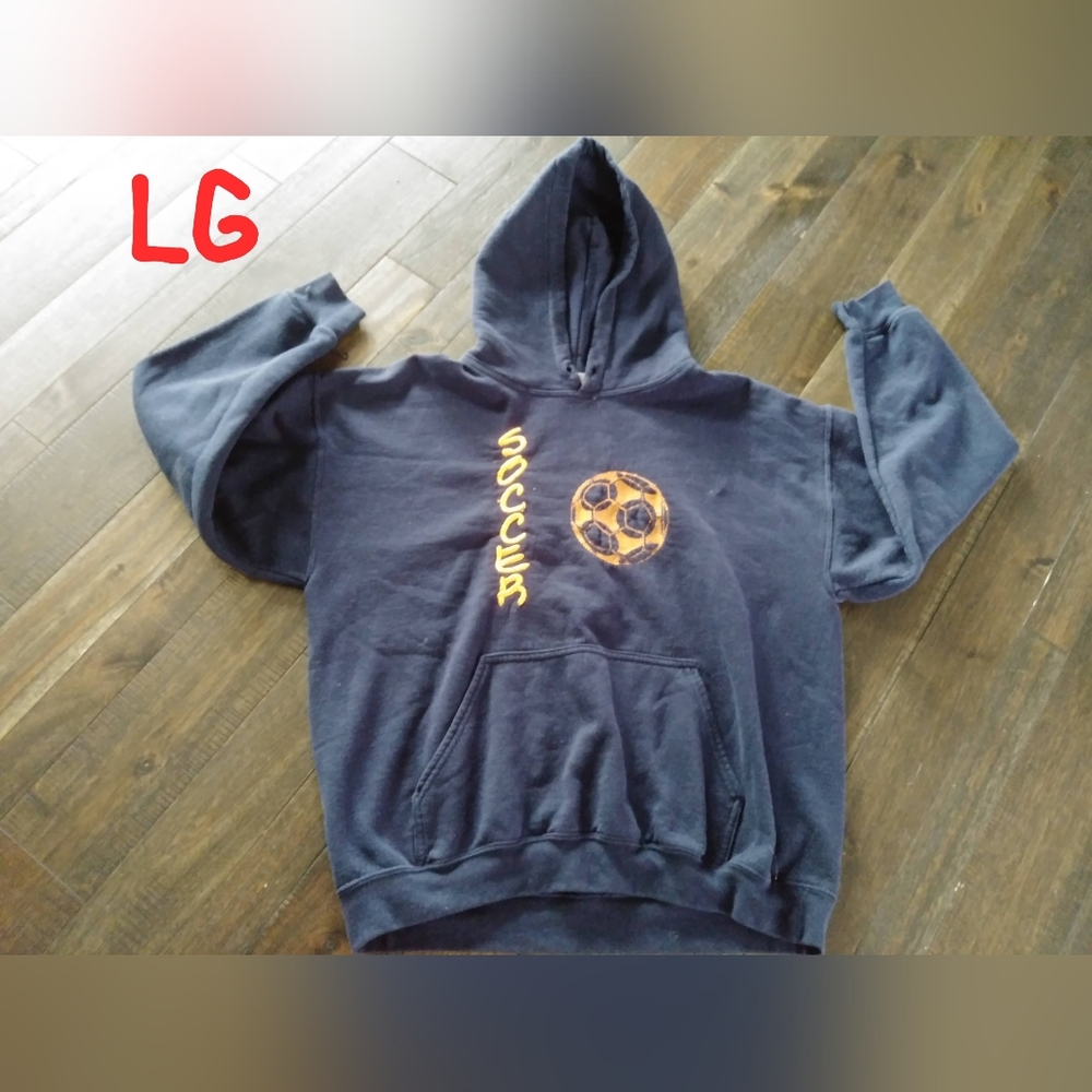 Navy Blue Soccer Hoodie